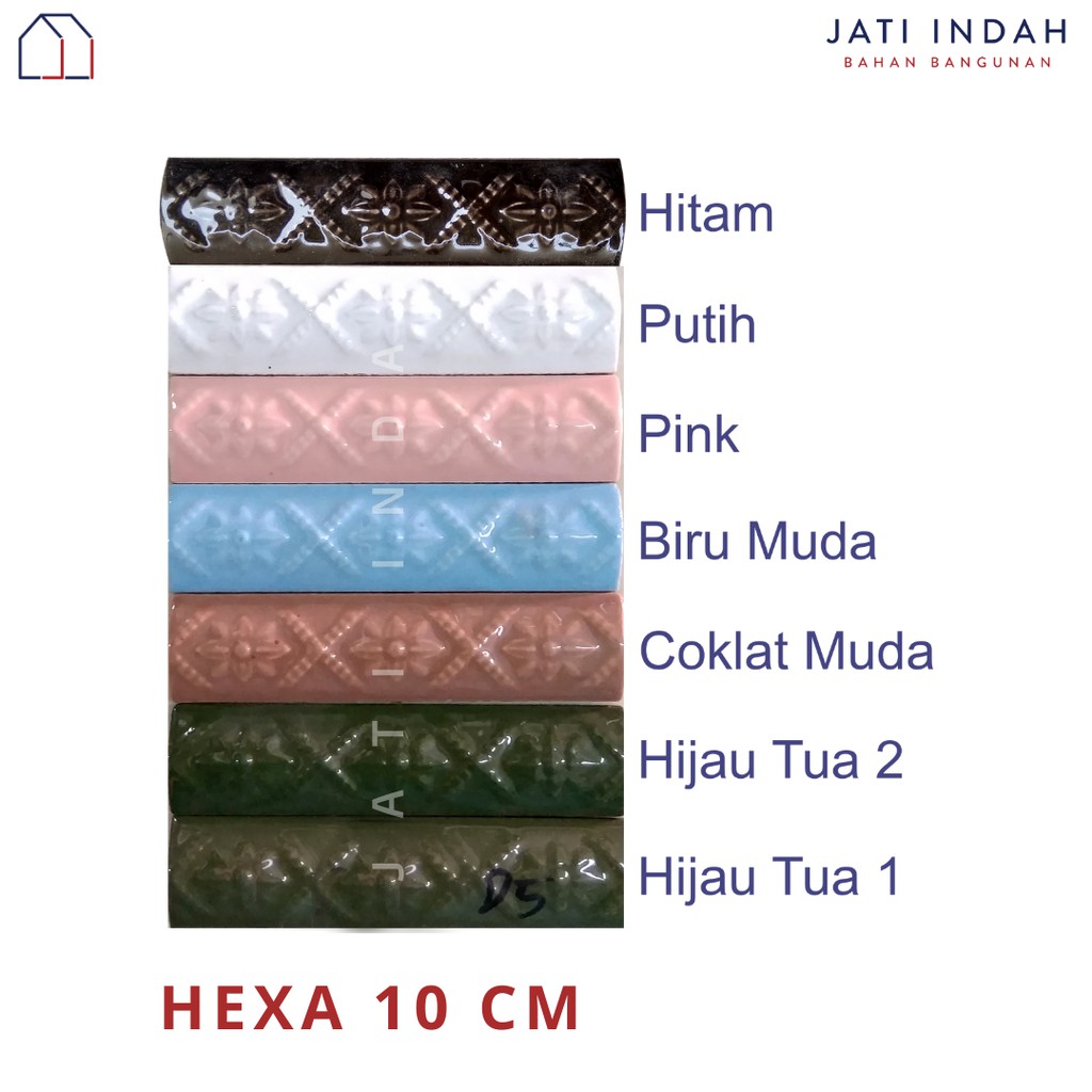 Kuku Macan 10 cm Motif Hexa / Bon-bon Lis Pinggiran Keramik