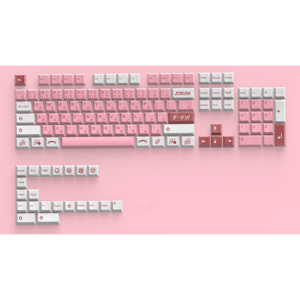 125 Key PBT Iceberg Darling Keycaps Cherry Profile DYE SUB Personalized Japanese Keycap For Cherry MX Switch Mechanical Keyboards