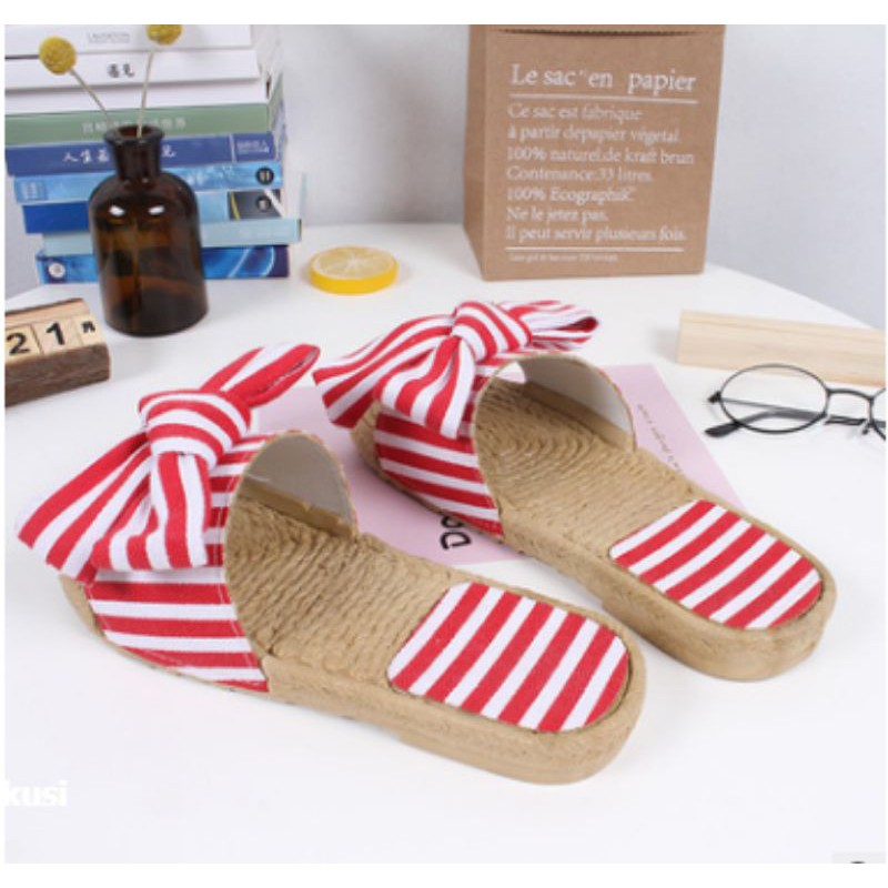 SANDAL KOKOP WANITA PRESS MOTIF PITA SALUR