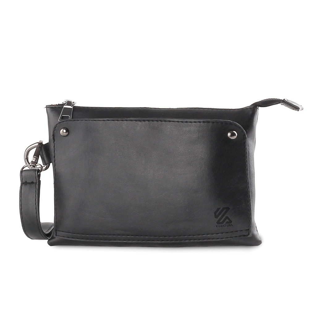 MEN WALLET POUCH DOMPET KASUAL PRIA - KCH 684 - Hitam