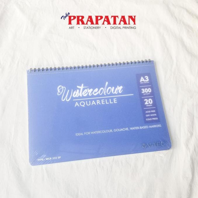 

V-Tec Watercolor Aquarelle Book A3 Wcb332Sp / Kertas Cat Air