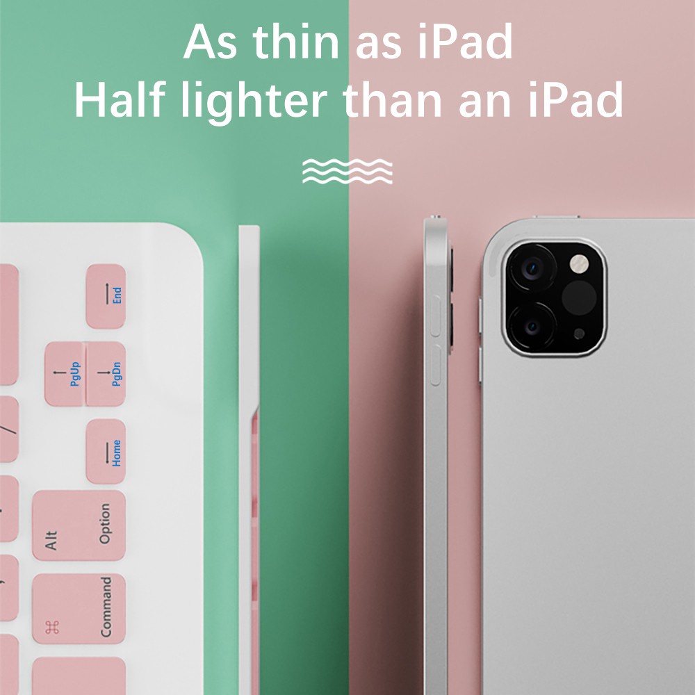 10 inch Wireless Bluetooth Keyboard  Lightweight Portable For iPad Samsung Xiaomi iPhone Colorful-1