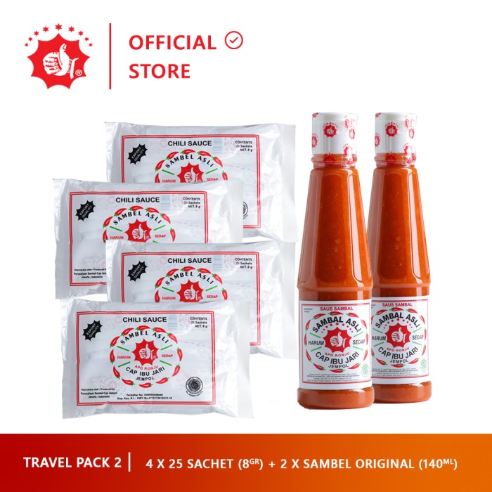 

Sambal Cap Ibu Jari Jempol Travel Pack 2 - BARU