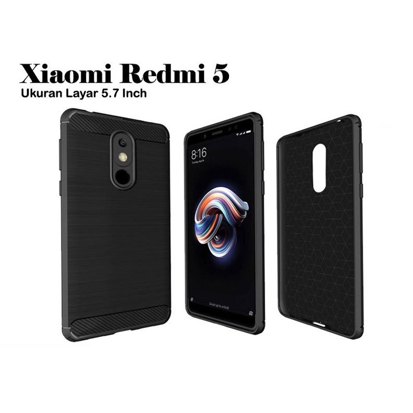 CASE SLIM FIT CARBON IPAKY XIAOMI REDMI 5 XIAOMI REDMI 5 BIASA SOFTCASE - FA