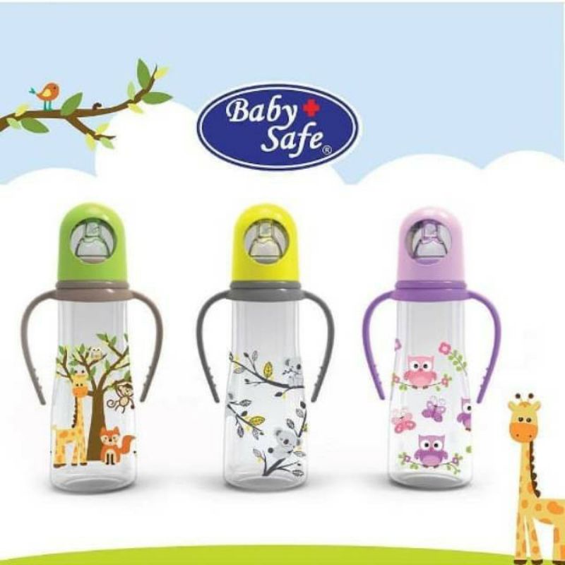 Babysafe feeding bottle with Handle 250ml jp005