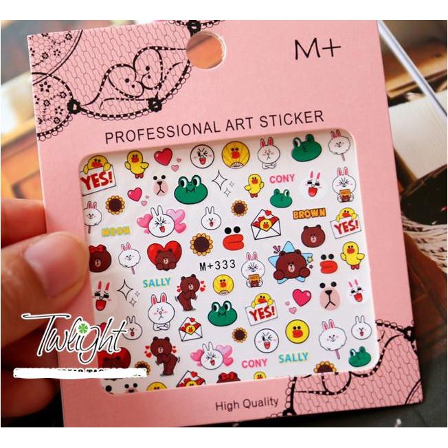 Sticker Kuku Aksesoris Stiker Kuku Pikachu Sanrio Line LTS Chibi Kitty
