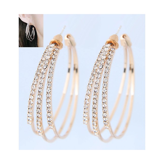 LRC Anting Tusuk Fashion Diamond Stud Earrings A5798X