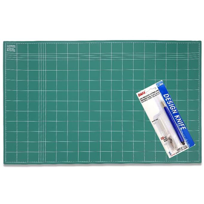 

Terlaris! Paket Hemat Cutting Mat A1 Double Sided + Pen Cutter Design Knife ><