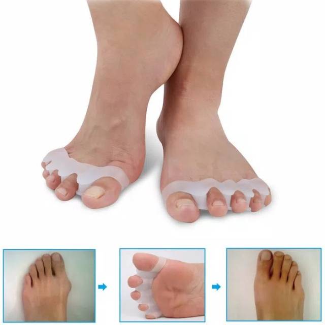 Silikon Jari Kaki Silicone Terapi Bunion Hallux Valgus Insole Pedicure Cat Kuku