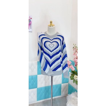 SWEATER RAJUT LOVE | Sweater Rajut Wanita | Switer Rajut Premium