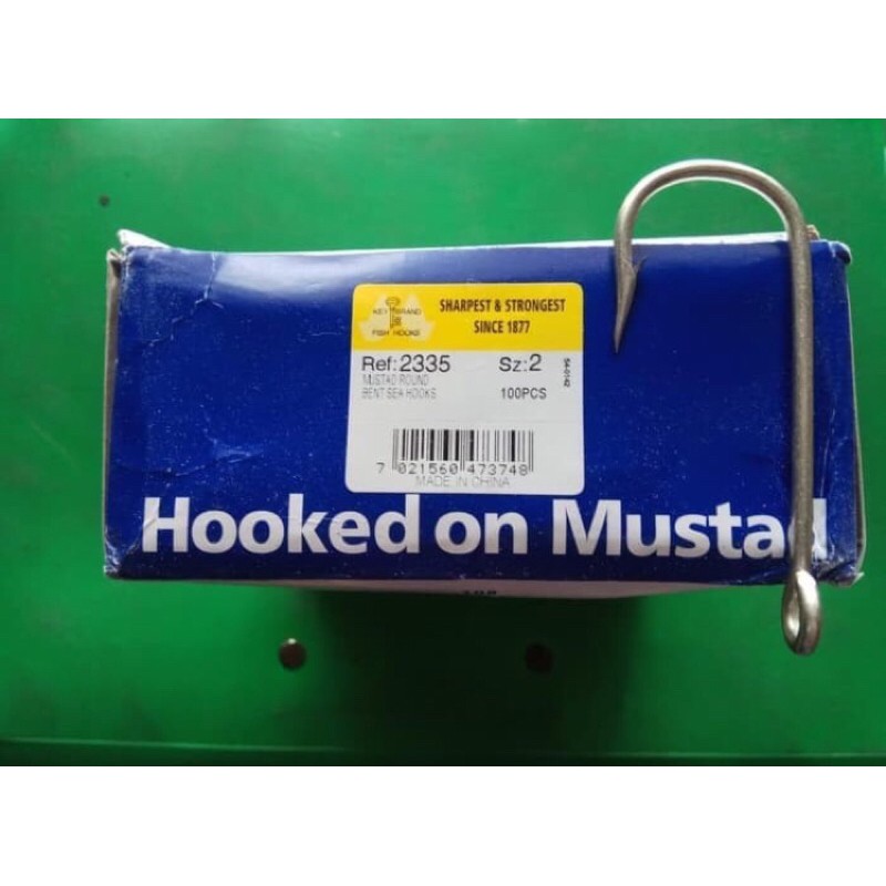 Mata Pancing Kail Mustad Round Bent Sea Hooks Tipe 2335 No 2 Panjang 8cm Harga yang diproduk per pcs