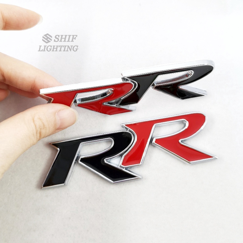 1x Logam RR Huruf Mobil Auto Hias Emblem Badge Decal Sticker RR Kinerja