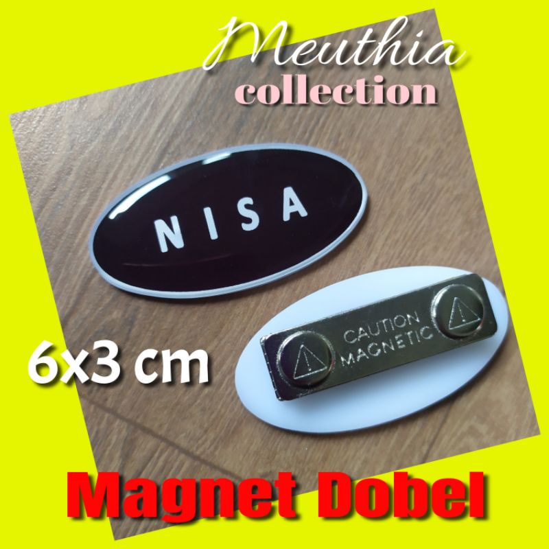 

Nametag Oval Magnet Double