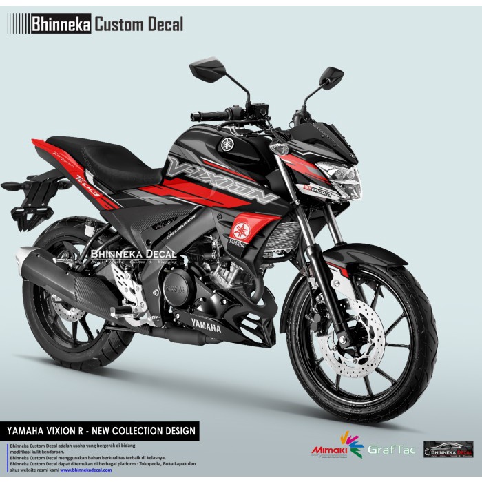 Decal Sticker Yamaha VIXION R GRAFIS MERAH