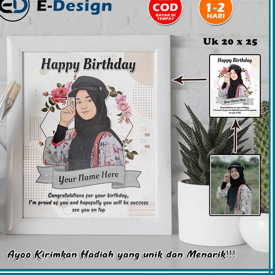 

Super Laris--Hadiah Kado Ulang Tahun Wisuda untuk Cewek & Cowok Vektor Wajah Unik Hiasan Pajangan Dinding 20x25 cm