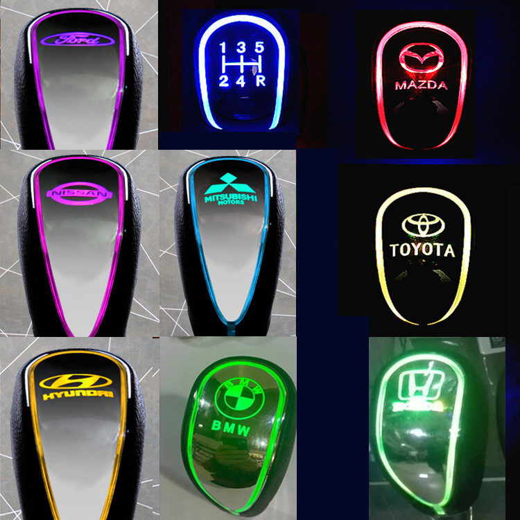 Knob Lever Touch Activated Multi-warna Gear Shift Knob Lampu LED untuk Tanpa tombol Gear