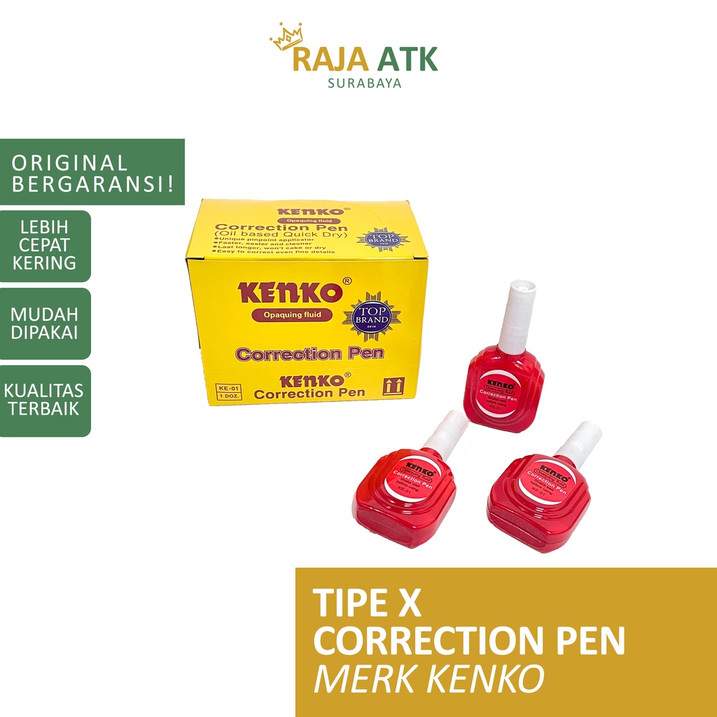 Tipex Kenko - Tipex Tipe X Tip Ex Stipo Cair Kertas Roll Kenko Jumbo Karakter Lucu Murah Joyko Corre