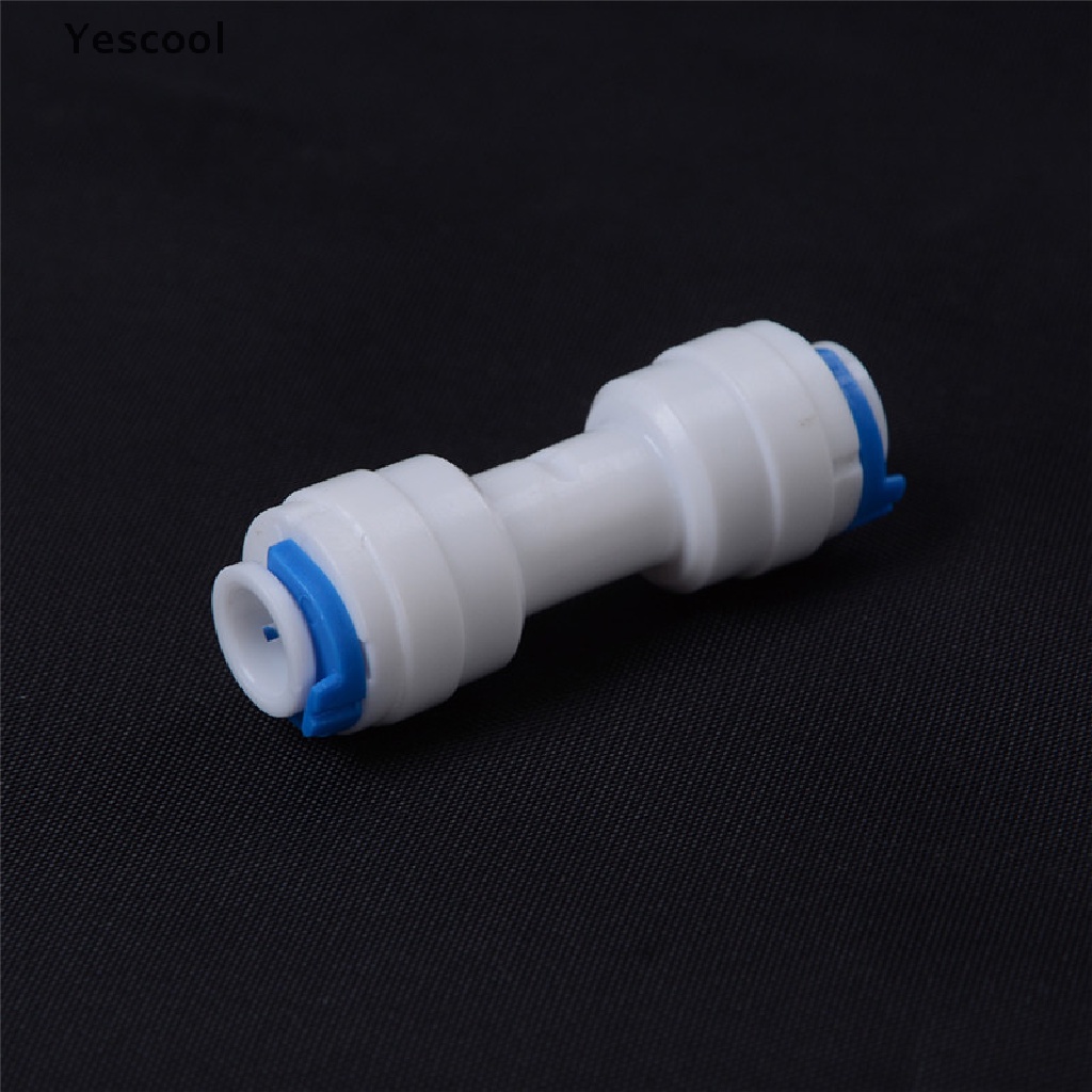 Yescool 1pc Konektor Tabung 1 / 4 &quot;Ke 1 / 4&quot; Untuk Sistem RO