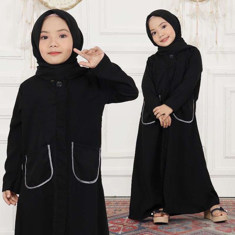 Gallery Exclusive Abaya Hitam Anak Turkey 01