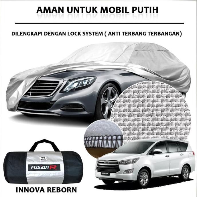 ( BISA COD ) Cover Mobil / Sarung INNOVA REBORN Merek FUSION R / Cover Mobil Putih TERBAIK [Kode