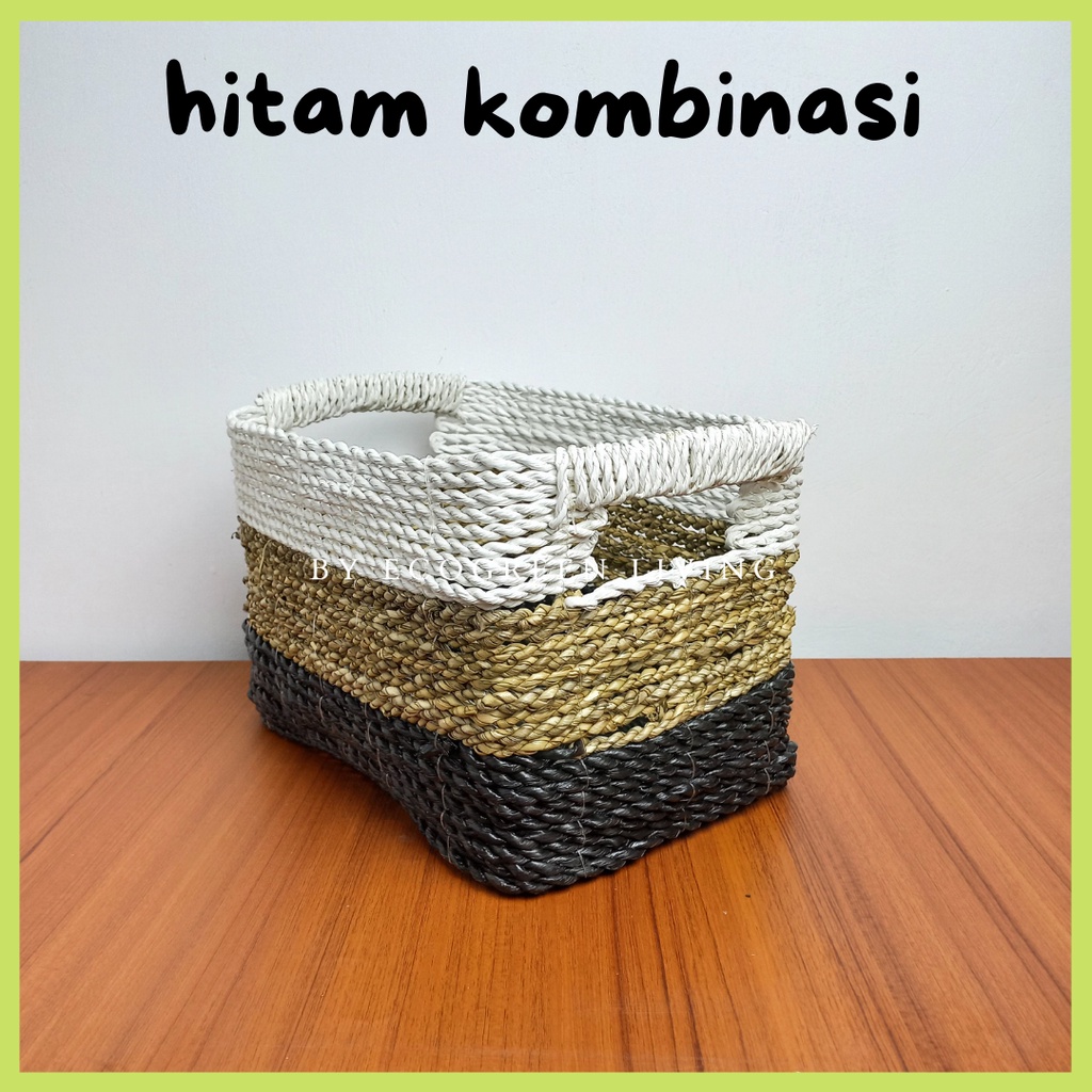 KERANJANG ANYAMAN SEAGRASS / RECTA SEAGRASS SIZE S 30X19X19 CM