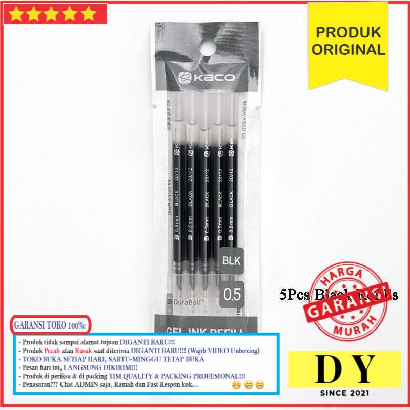 

GARANSI Refill Tinta Pulpen K7 Gel Pen 0.5mm 5 PCS (Black Ink) - K1619 Baru Murah
