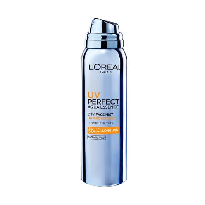 Sunblock Sunscreen Loreal UV Perfect Aqua Essence City SPF 50 UV Mist Spray Face Wajah 64 gr