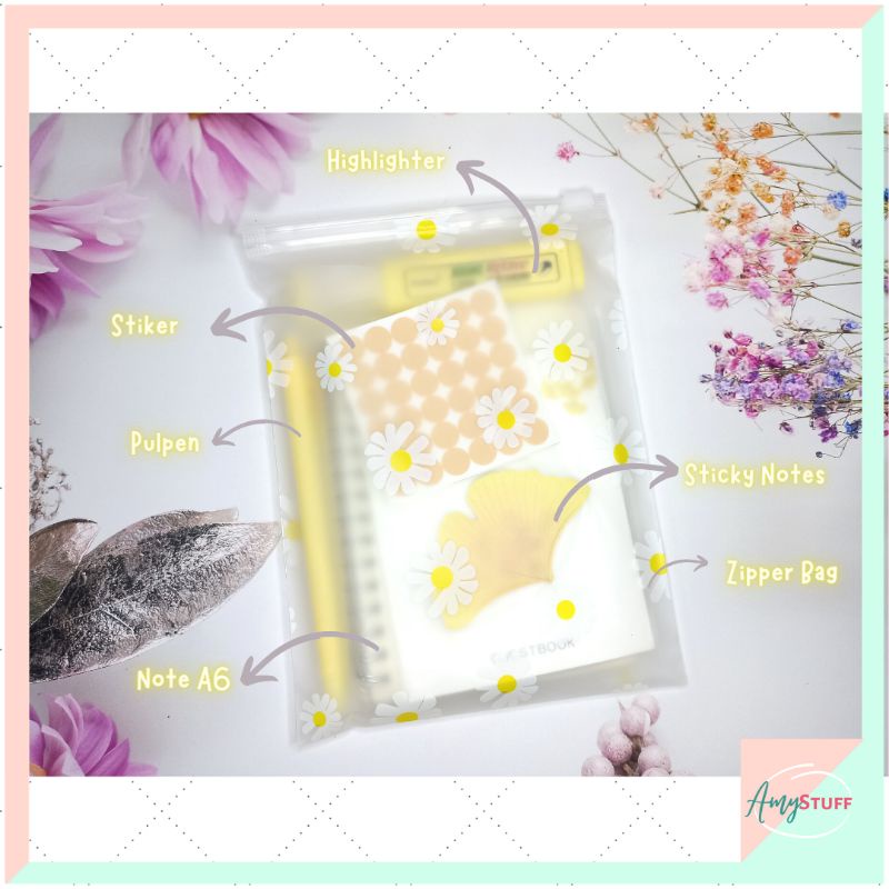

Paket Alat Tulis 6in1 - Stationery Set - Daisy Kaktus