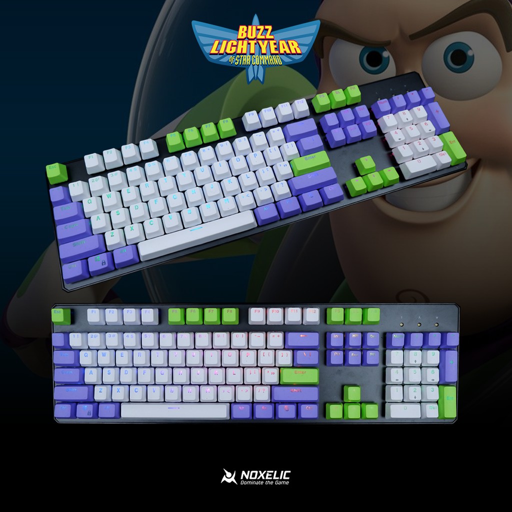 Noxelic Keycaps PBT Buzz Lightyear - Double Shot 104 Keyset Custom