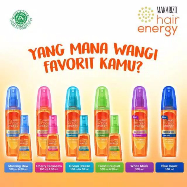 MAKARIZO Hair Energy Scentsations 100ml Parfum Rambut [ORIGINAL]