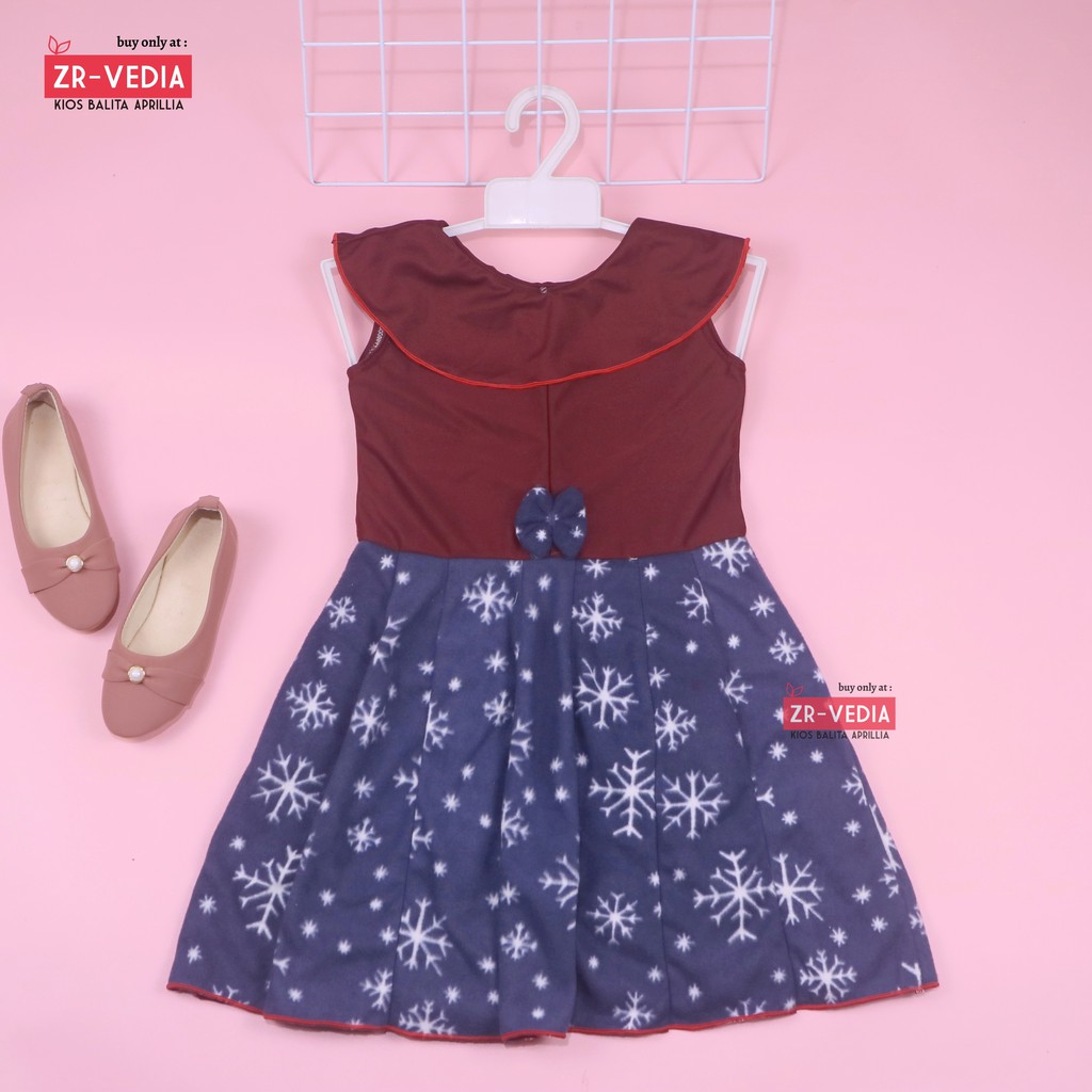 (BLUDRU FLANEL) Dress Cantika uk 3-4 Tahun / Baju Anak Perempuan Harian Yukensi Murah Grosir