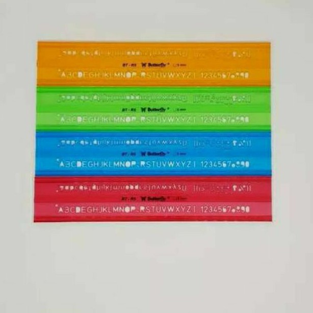 

Penggaris / Garisan Sablon / Mal Huruf Butterfly 5mm BT - R5.