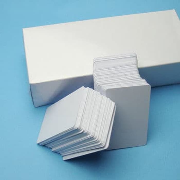 Kartu PVC ID Card 0,76 White uk 8.6 x 5.4 cm (Kertas PVC printer  inkjet