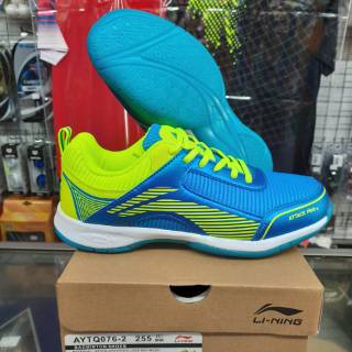  SEPATU  BADMINTON  LINING  ATTACK  PRO  II BLUE LIME 