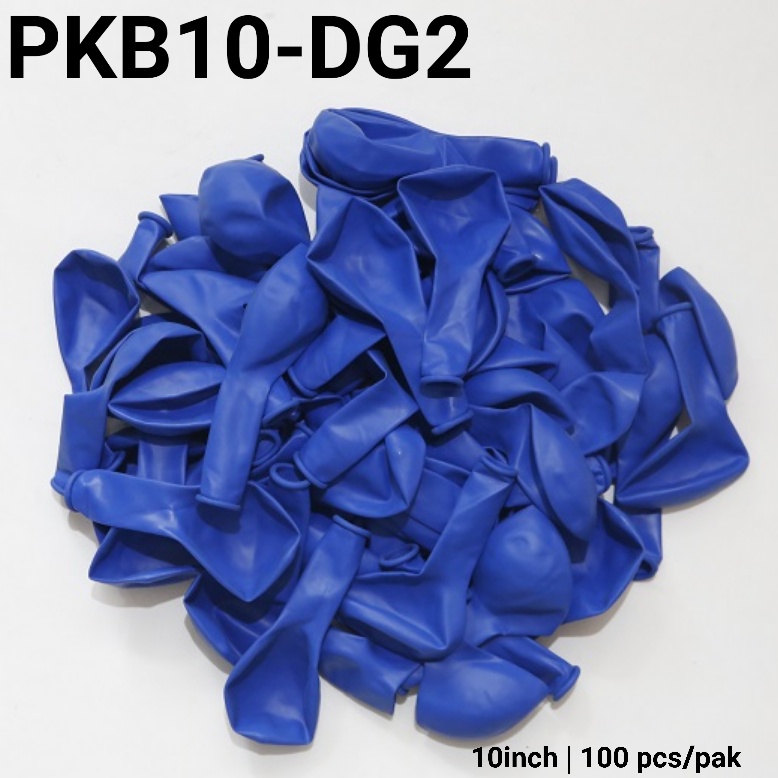 PKB10-DG2 Balon latex 10 inch 1 pak isi 100 tebal biru thomas (Balon Latex Bulat Doff) papaya balon
