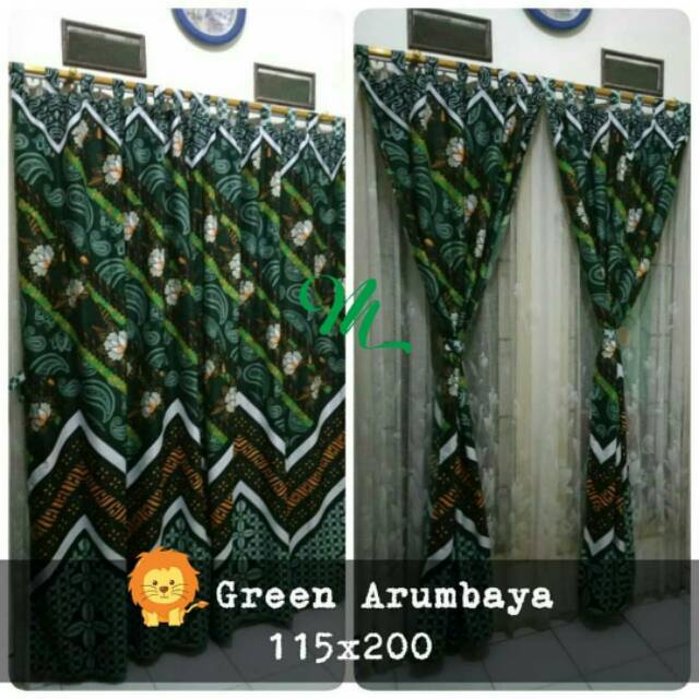 Korden Batik Murah Gorden Batik Murah - Green Arumbaya