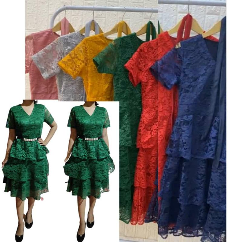 Dress Brokat/ Dress Remaja/ Dress Gadis/Dress Pesta