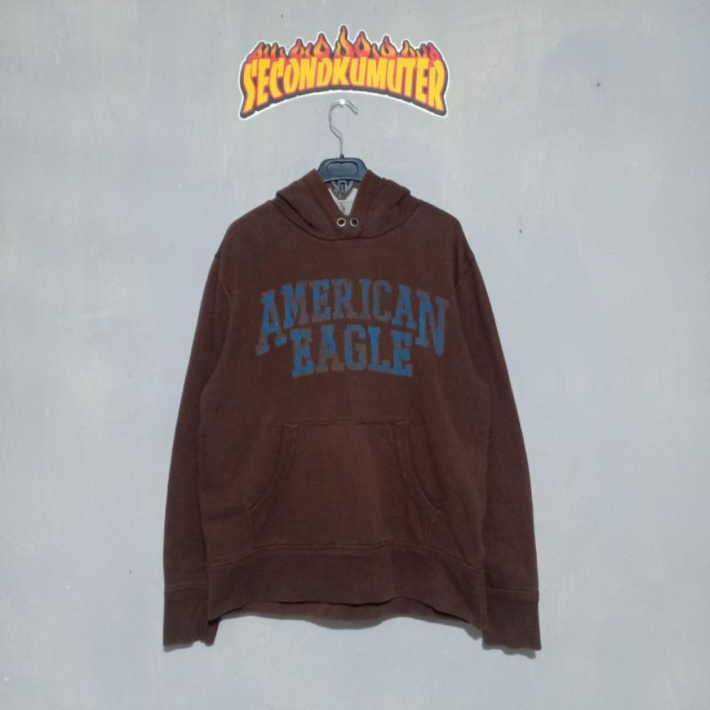 AMERICAN EAGLE HOODIE BROWN ORIGINAL SECOND TRAVIS COKLAT