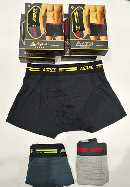 Celana dalam boxer pria dewasa agree isi 2 pcs katun