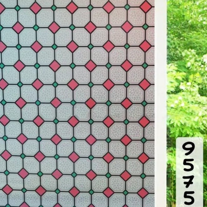 

STICKER KACA MOTIF KOTAK MERAH L90CM