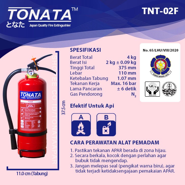 APAR 2KG TONATA / FOAM 2 KG / Set Komplit