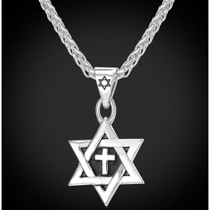 Kalung Liontin Bintang Hexagram Untuk Pria