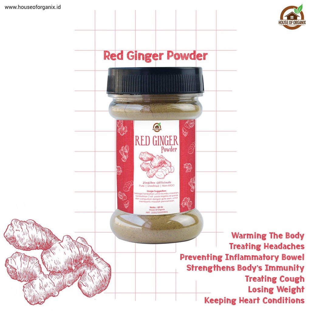

House Of Organix Red Ginger Powder 60 Gr