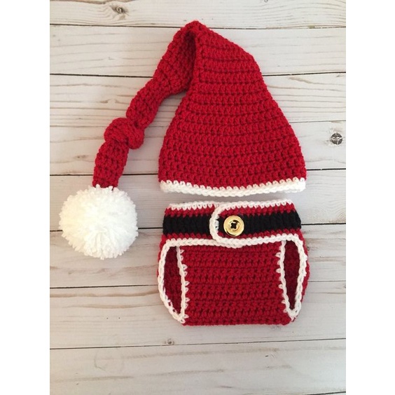 BAJU RAJUT BAYI / COSTUM SANTA/NATAL/MERAH PUTIH / Christmas Day