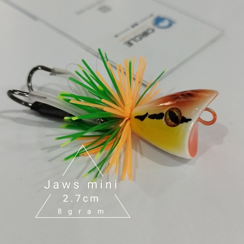 Jaws mini 2.7cm 8 gram casting lure umpan pancing gabus | jf jaws | jaws frog | jump frog jaws casti