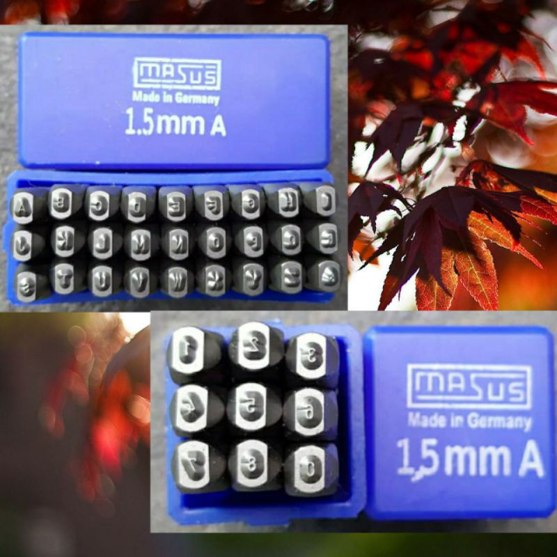 Ketok Huruf + Ketok Angka 1.5 Mm Huruf ketok Angka ketok MASUS Germany A-Z + 0-9 Stump punch Tool