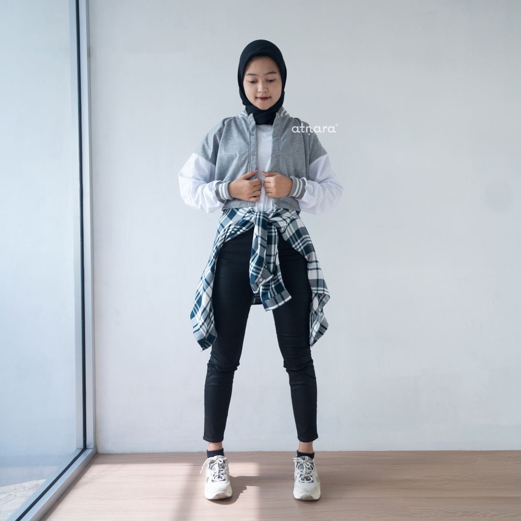 Nara Grosir - Crop Baseball Jaket l Jaket Varsity Unisex l 3 Varian Warna