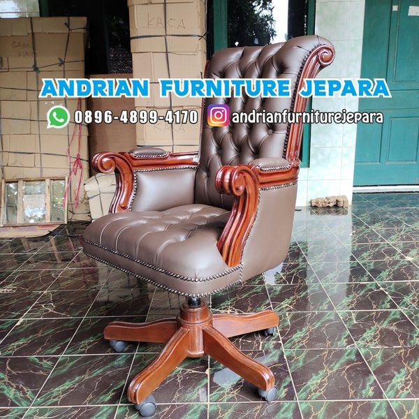 Kursi Kantor Kayu Jati Finishing ~ Kursi Direktur Utama Kayu Jati pilihan