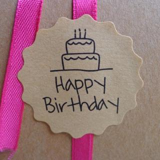 120pcs lot Stiker Seal Kertas Bulat Tulisan Happy Birthday 120pcs lot Stiker Seal Kertas Bulat Tulisan Happy Birthday