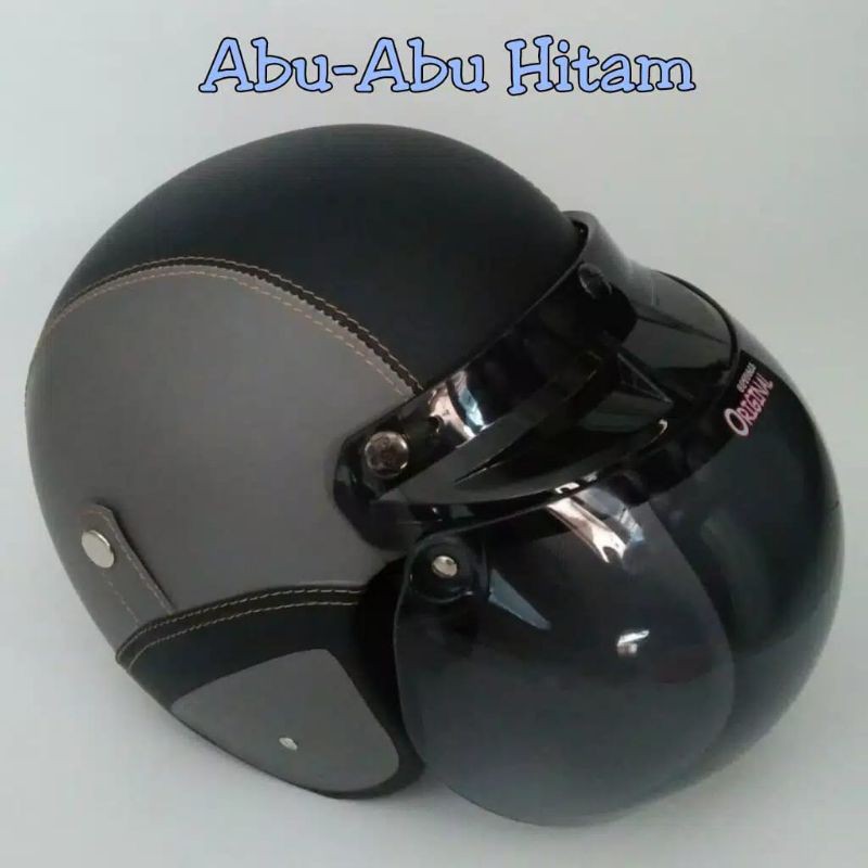 helm bogo dewasa abu2 polos